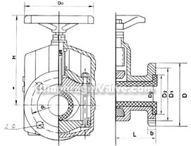 GJ41×-6L pipe pinch valve constructral diagram