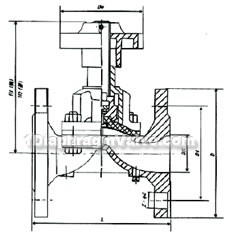 SEG41W-10/16P type Manual stainless steel sanitary diaphragm valve constructral diagram