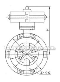 Pneumatic wafer fluorine lined butterfly valve(pic1)