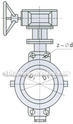 D71/371F46/F3 wafer fluorine lined butterfly valve constructral diagram(pic1)